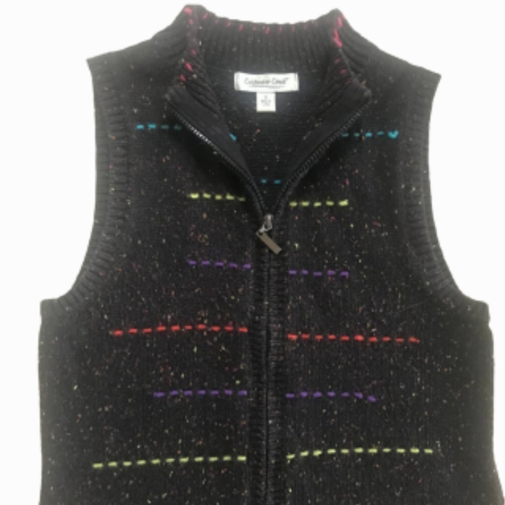 Coldwater Creek Zip Front Knit Vest